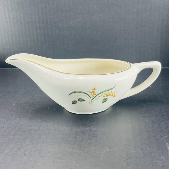 Edwin Knowles Forsythia Creamer Sugar Bowl Gravy Boat CIRCA 1947 VTG China Lot - Picture 11 of 12